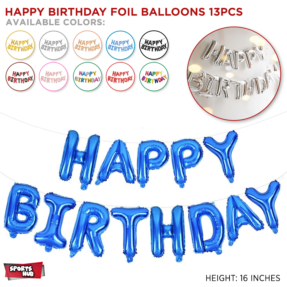 Happy Birthday Foil Banner Balloons