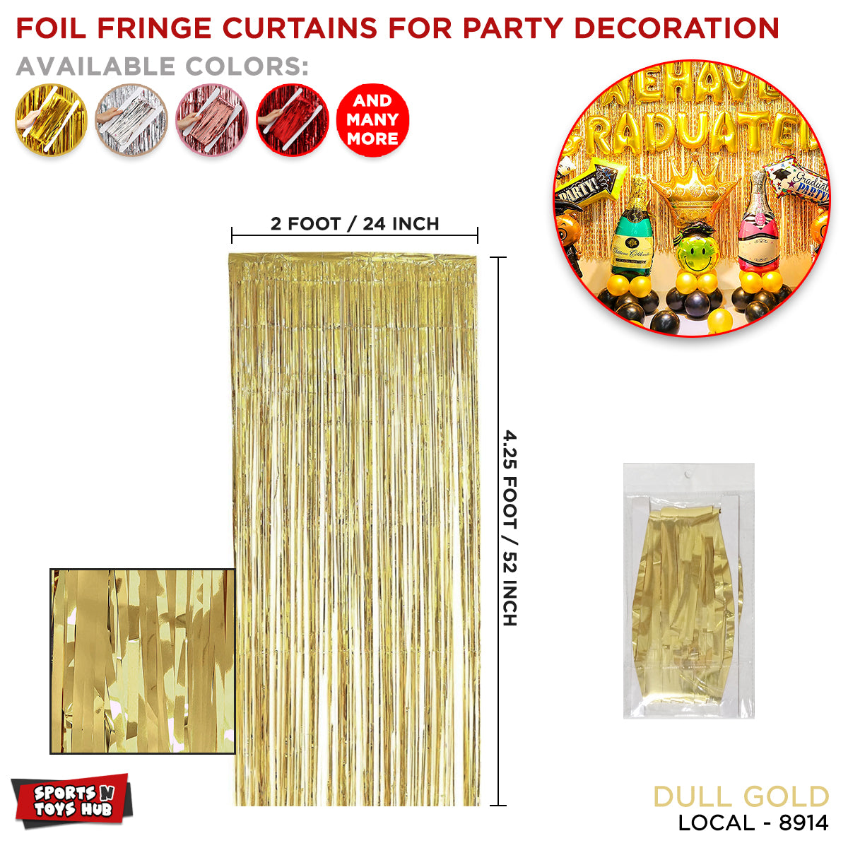 Tinsel Metallic Foil Fringe Curtains Collection