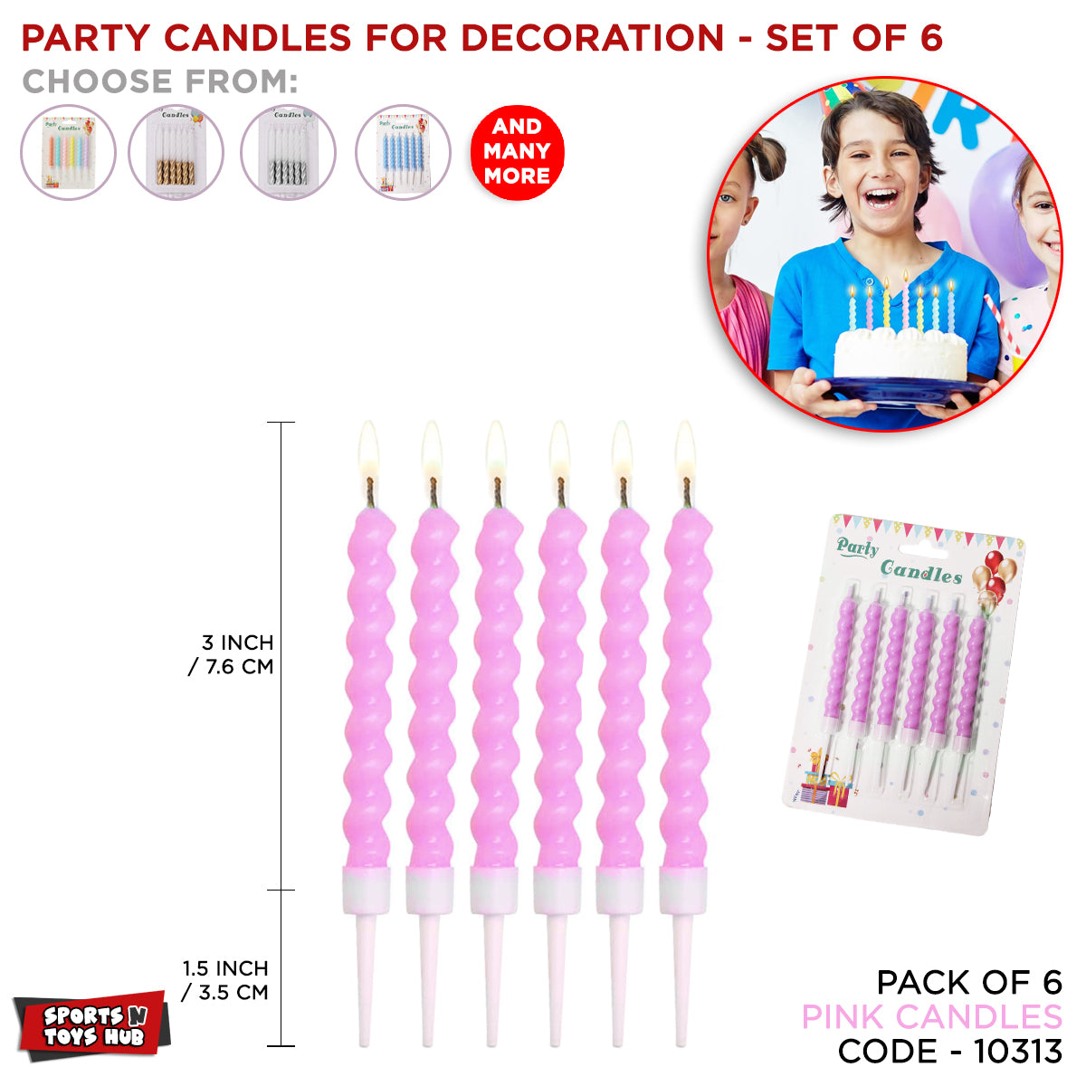 HBD Twister Style Candles Collection
