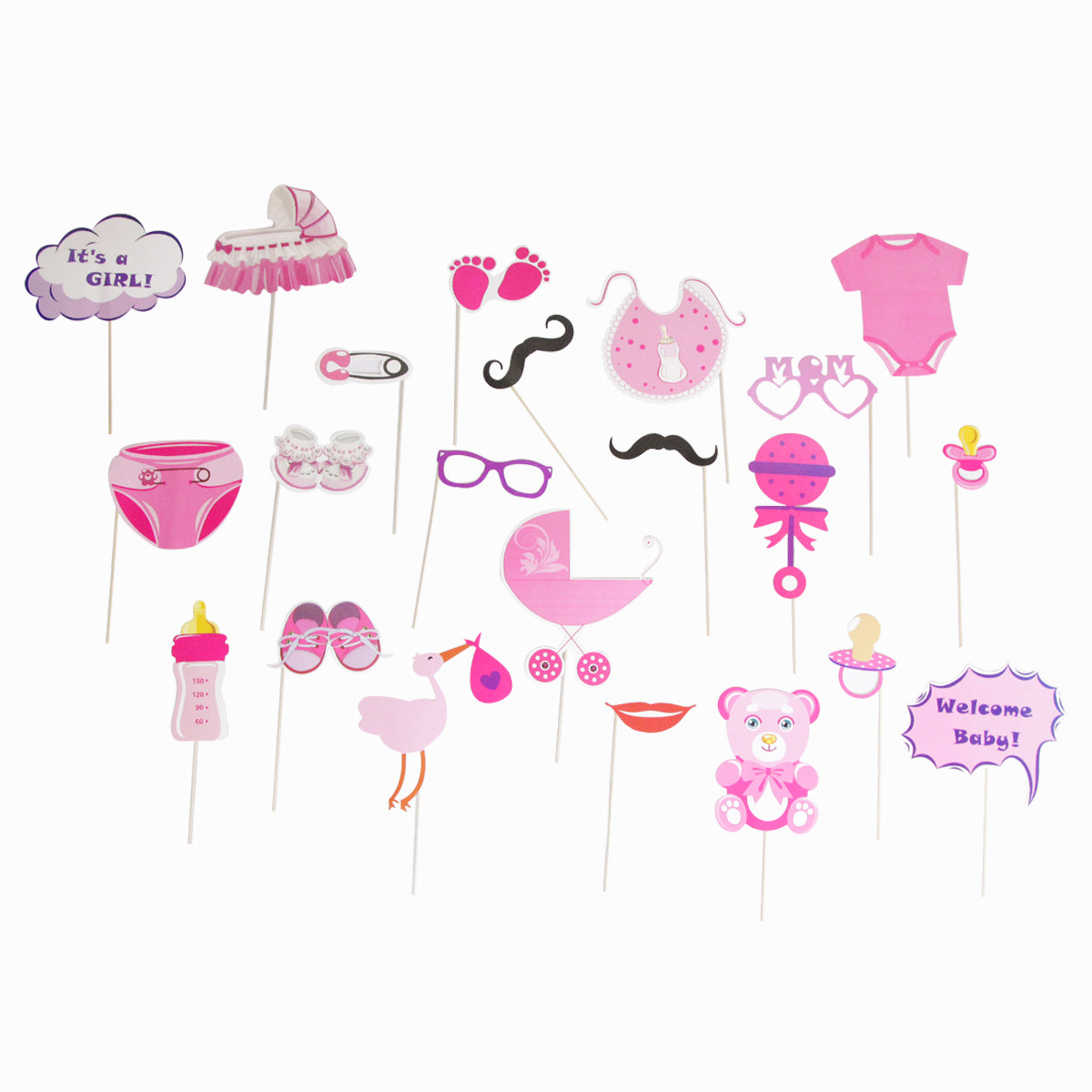 Its a Girl Photo Props - 22 Pcs