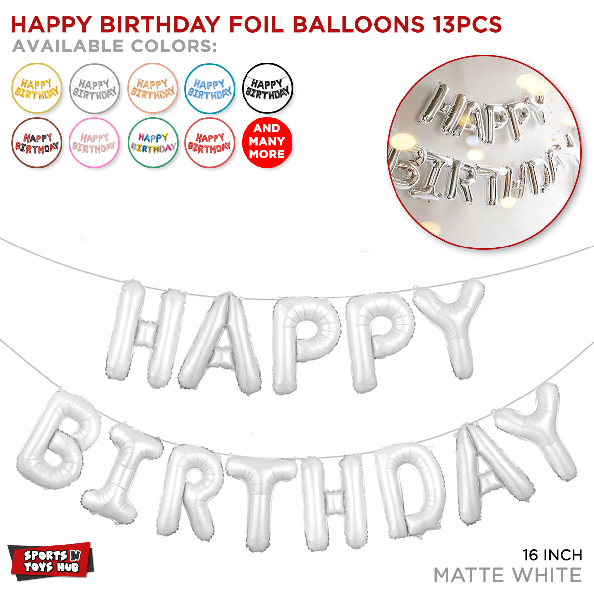 Happy Birthday Foil Banner Balloons