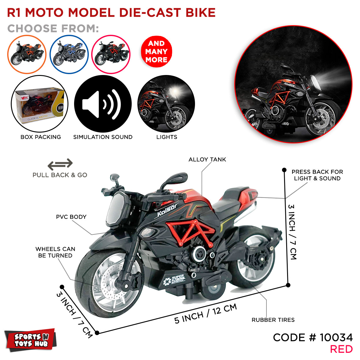 Die Cast R1 Moto Bike Collection