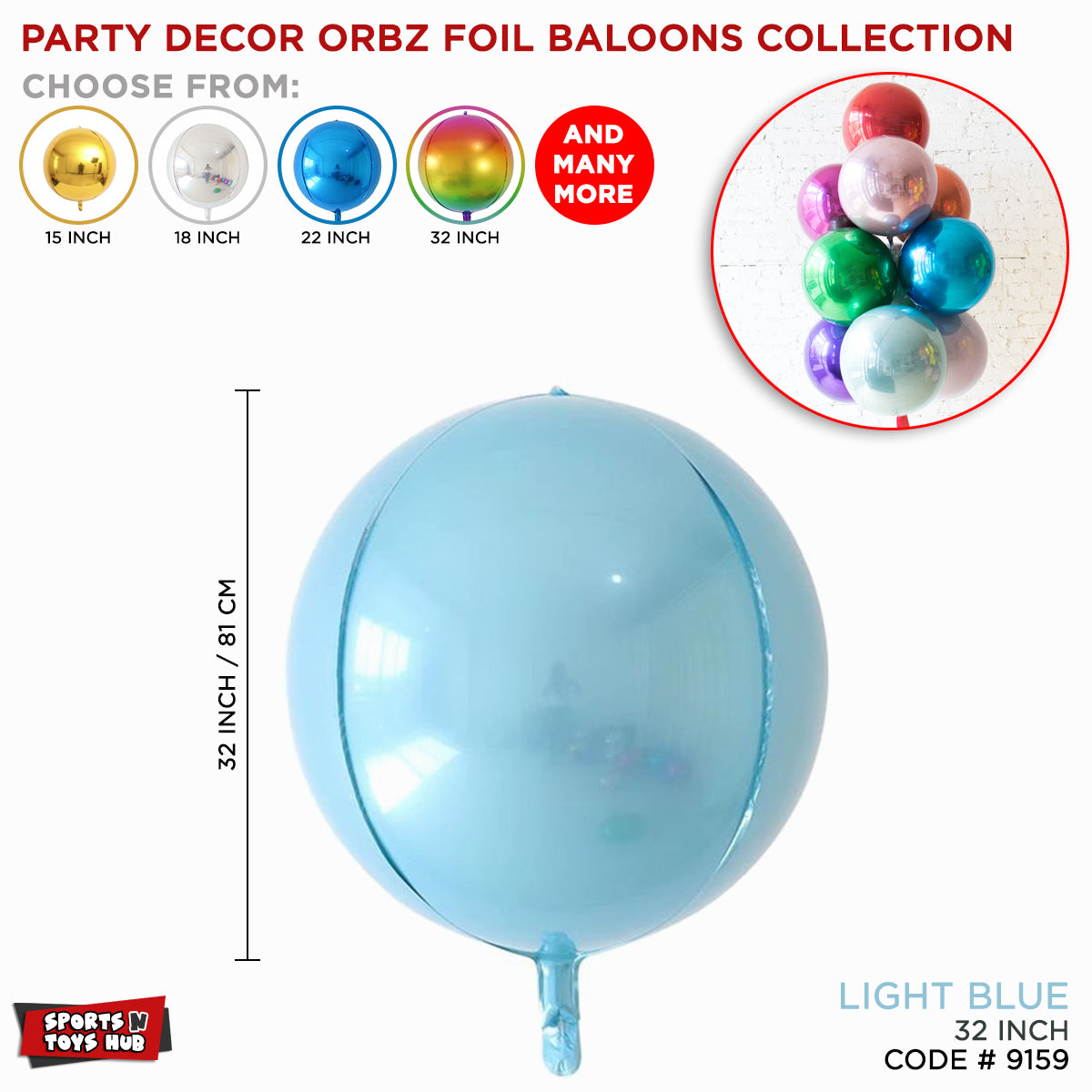 32 Inch - 4D Shape Orbz Balloons Collection