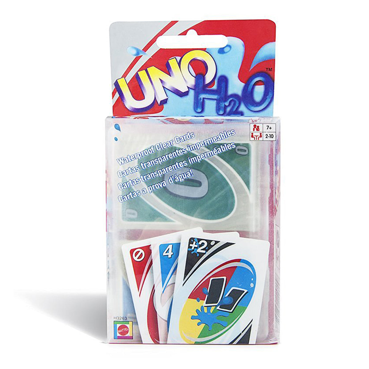 UNO H2O To Go Family Card Game, With 112 Cards, Waterproof Clear Plastic Cards For Kids