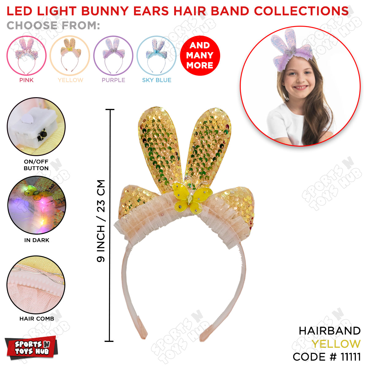 Little Bunny Ears LED Hairband Collection