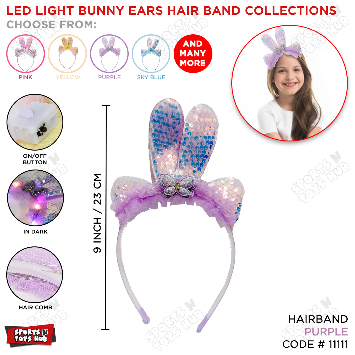 Little Bunny Ears LED Hairband Collection