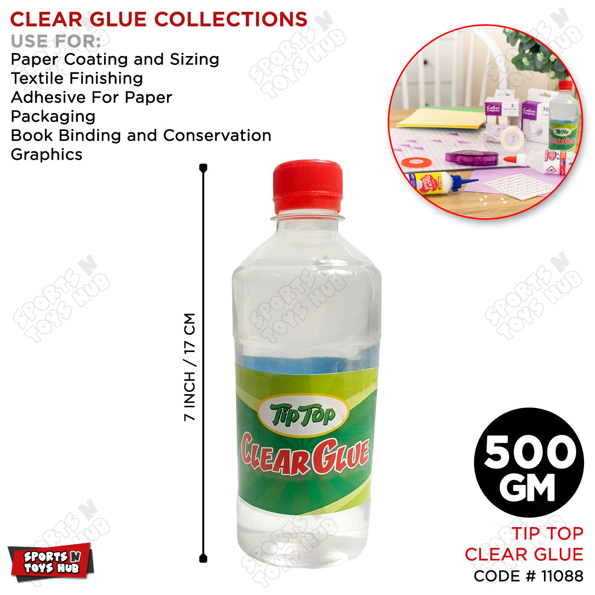 Tip Top Clear Glue - 500 GM