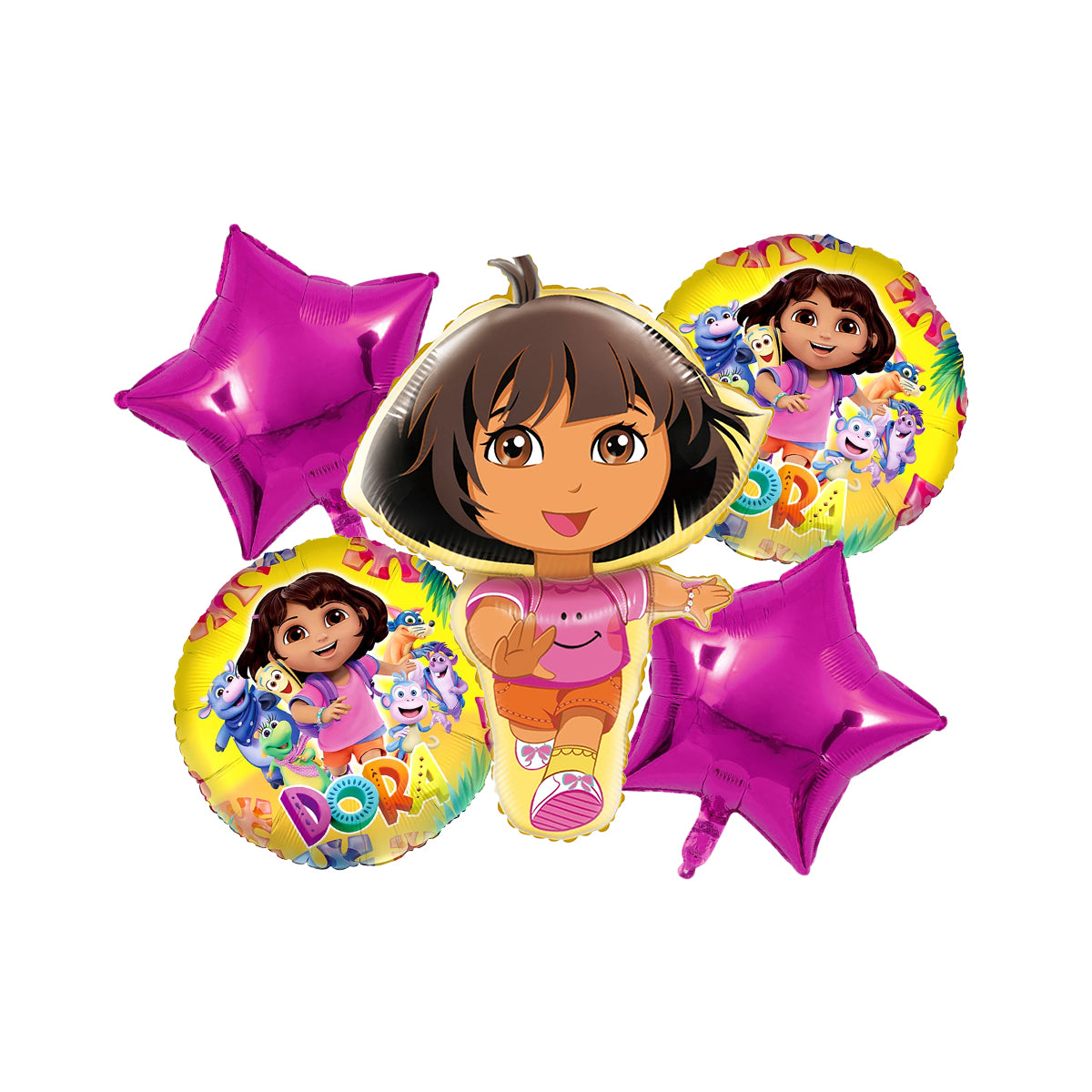 Dora The Explorer Pack Of 5 Foil Balloon Set