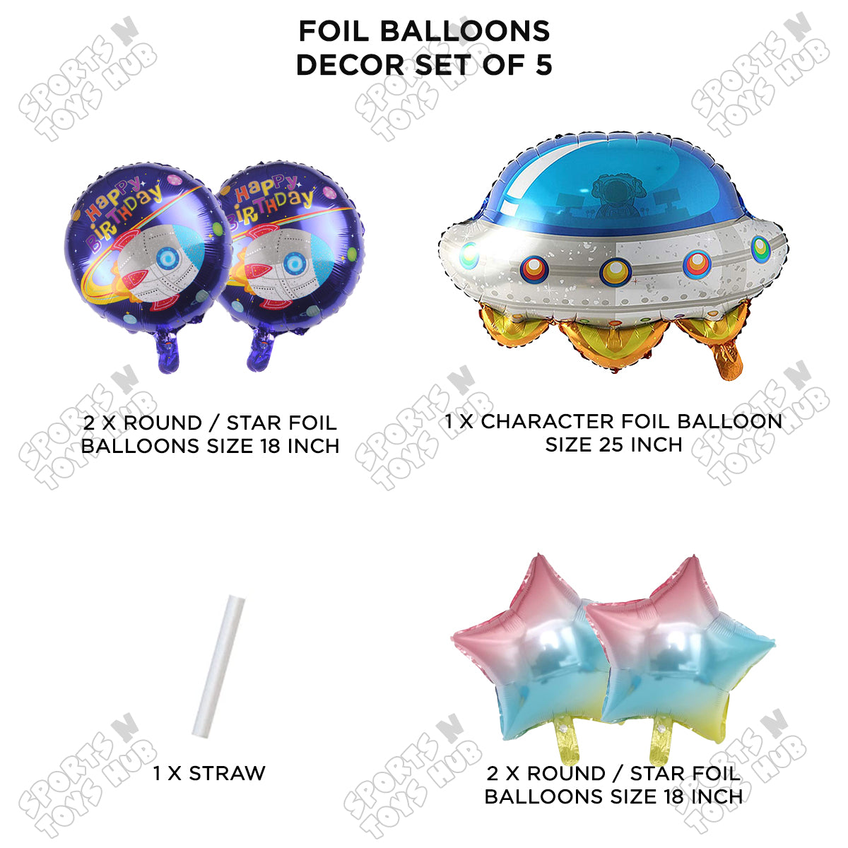 UFO Foil Balloon Set