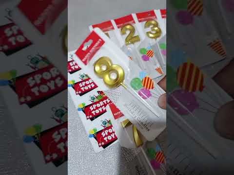 Gold Number Candle Collection