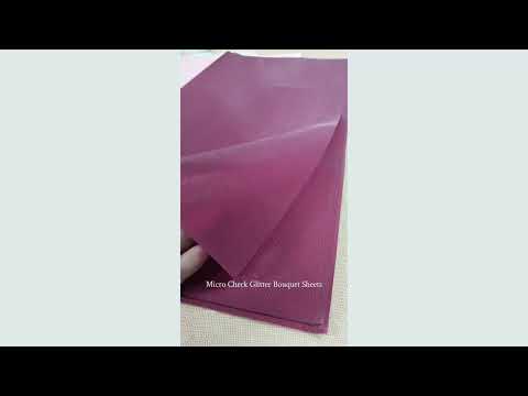 Micro Check Texture with Glitter Translucent Korean Bouquet Paper - Pack of 15