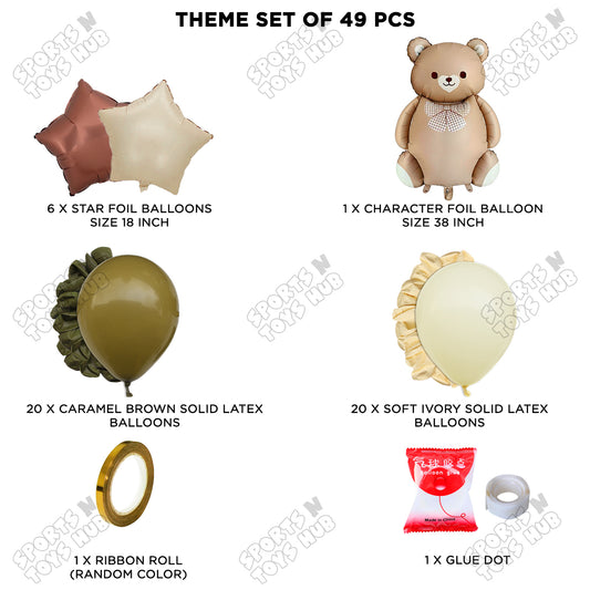 Teddy Bear Foil Balloon Set Theme Collection