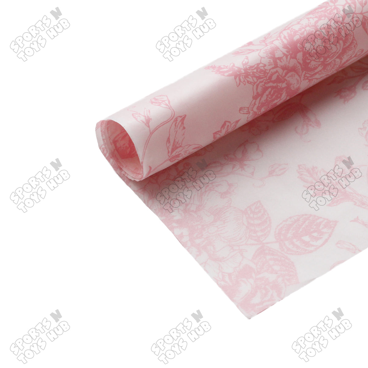 Floral Elegance Printed Toile Pattern Paper Sheets, Multipurpose for Bouquets, Gift Wrapping, Hamper Liners - Pack Of 20