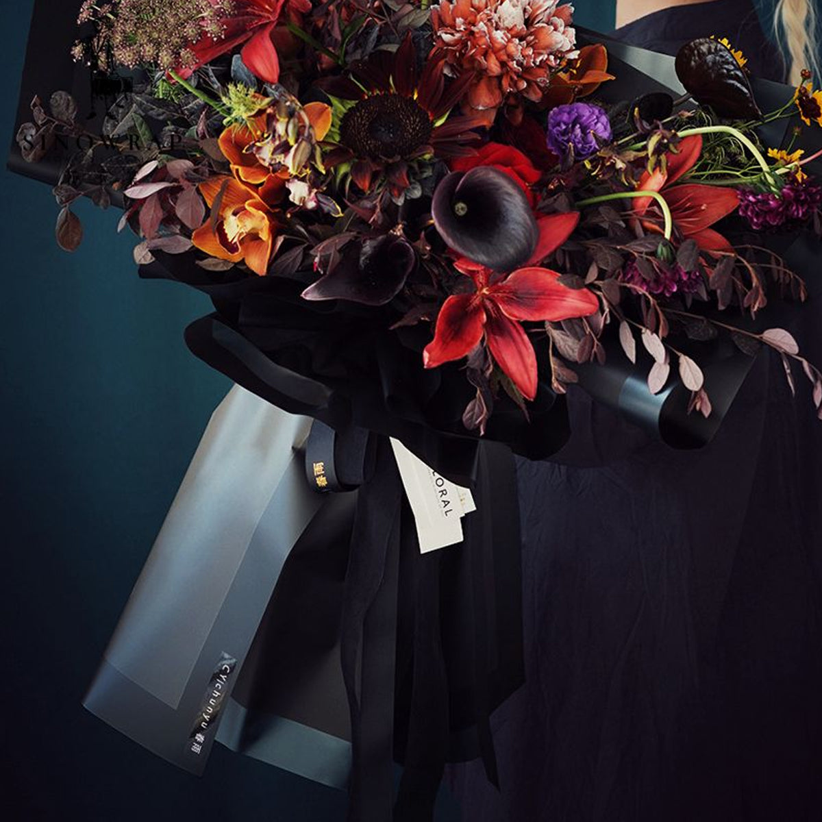 New Pearl Broad Border Edge Translucent Matte Wrapping Sheets for Flower Bouquets