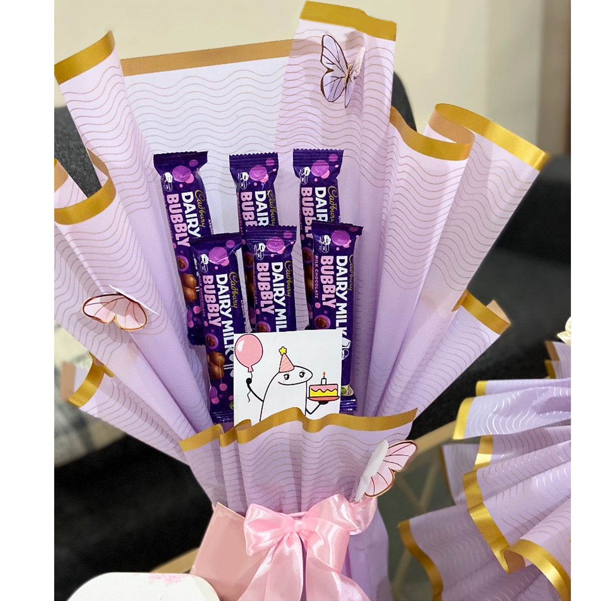 New Flower Bouquet Abstract Waves Design Sheet Collection, Floral Paper