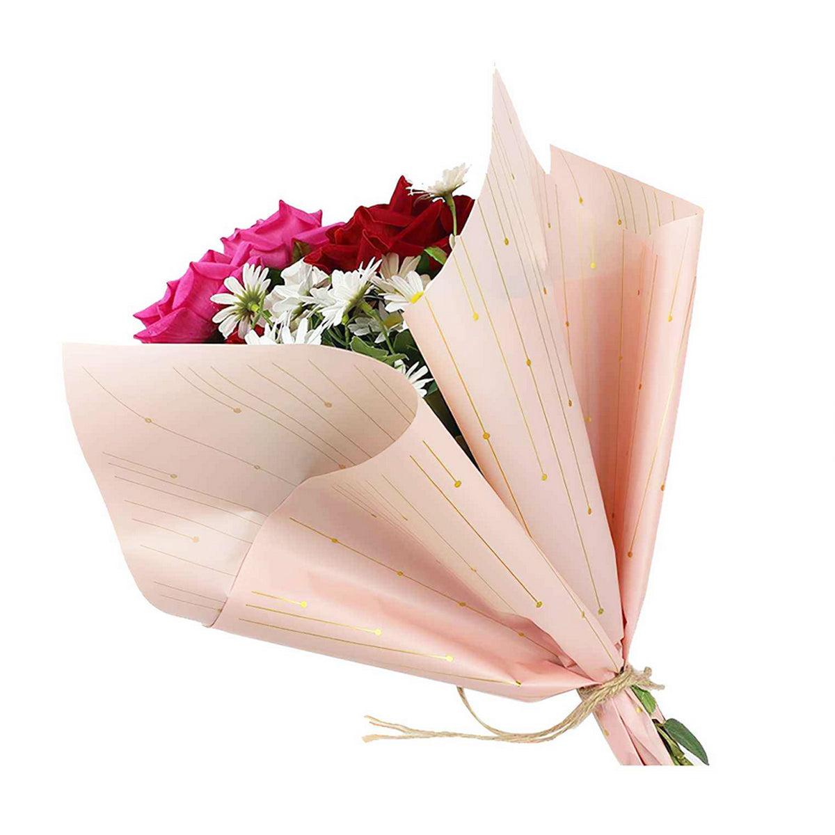 Meteor Shower Linear Orbicular Pattern - Mix Color 20 Sheet Pack - Translucent Floral Wrapping Sheets