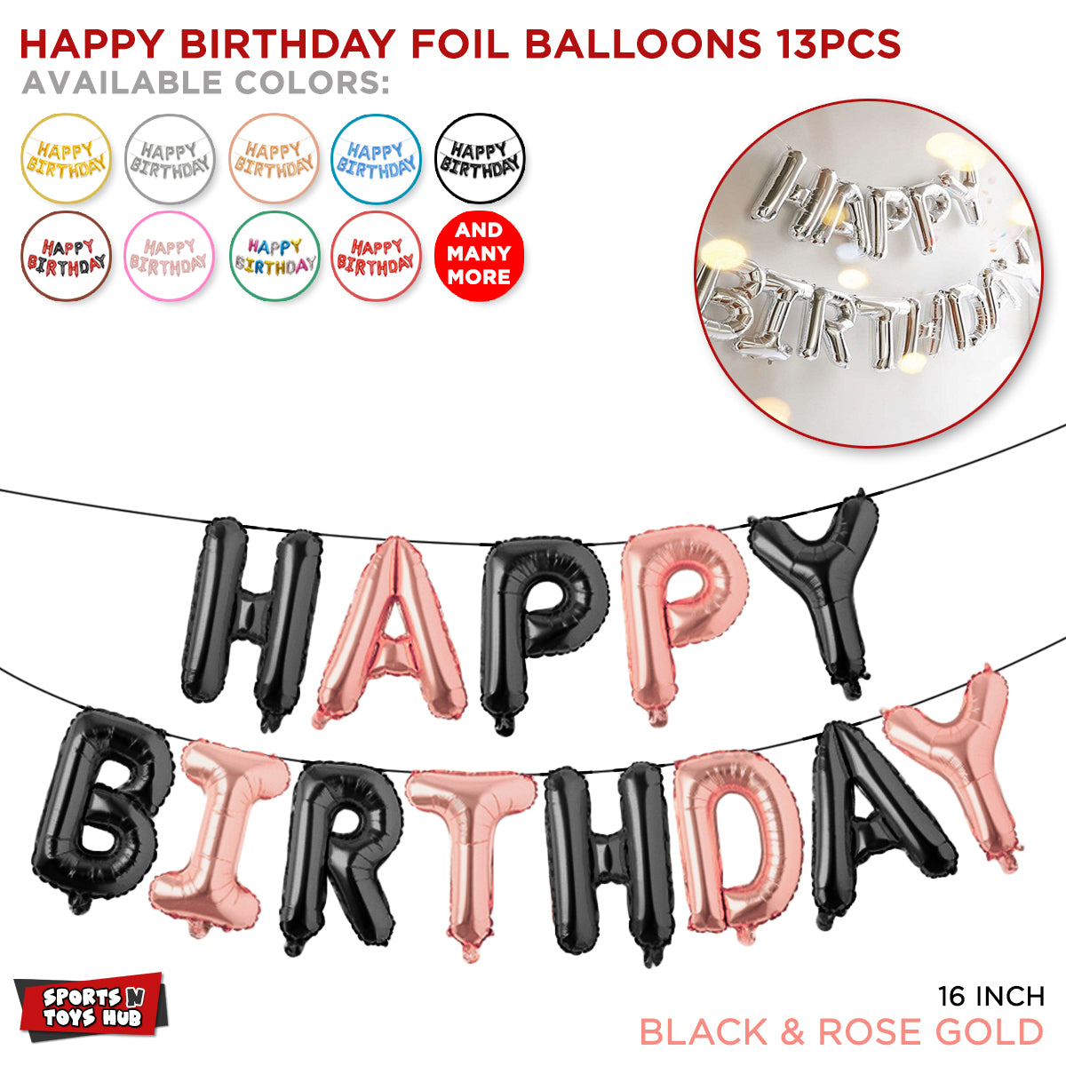 Happy Birthday Foil Banner Balloons