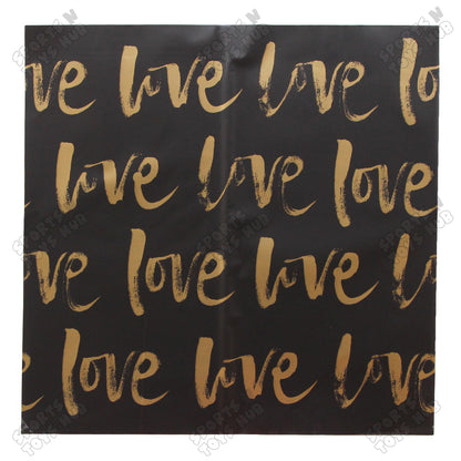 Love Cursive Text Style Gift Wrapping Paper Collection, Arts & Craft Paper For Valentine Day, Anniversary Wrap Sheets