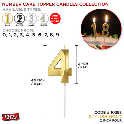 Gold Number Candle Collection