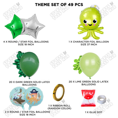 Octopus Foil Balloon Theme Decoration Set