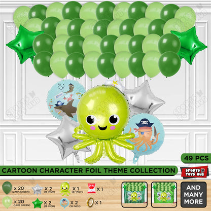 Octopus Foil Balloon Theme Decoration Set