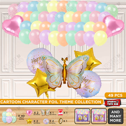 Butterfly Wing Pattern Foil Balloon Set Theme