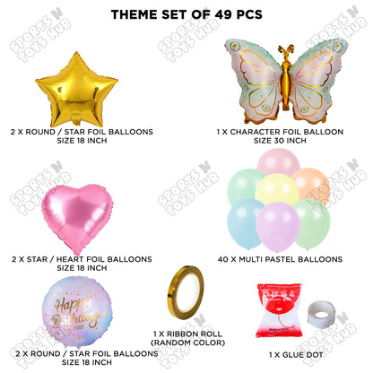Butterfly Wing Pattern Foil Balloon Set Theme