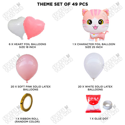 Cartoon Cat Foil Balloon Set Theme