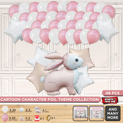 4D Standing Bunny Rabbit Character Foil Balloon Theme