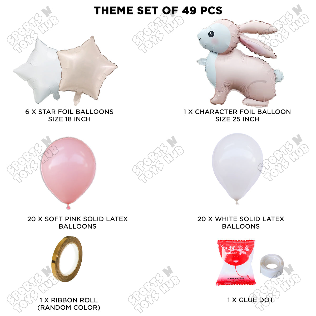 4D Standing Bunny Rabbit Character Foil Balloon Theme