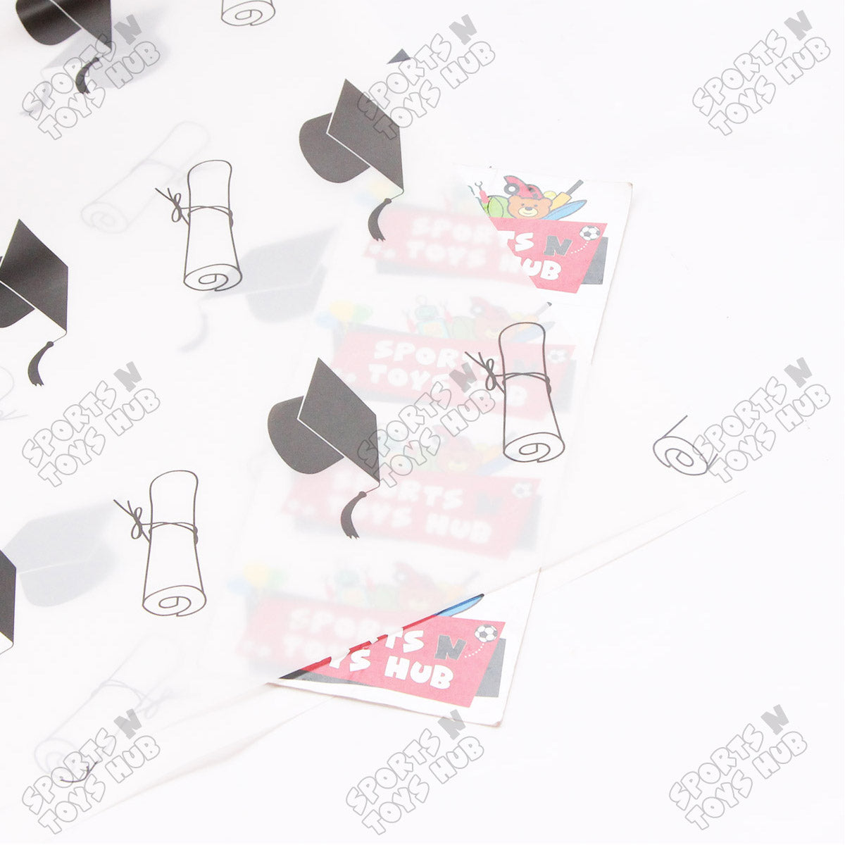 Graduation Cap & Degree Printed Translucent Sheets for Floral Wrapping or Gif Wrapping