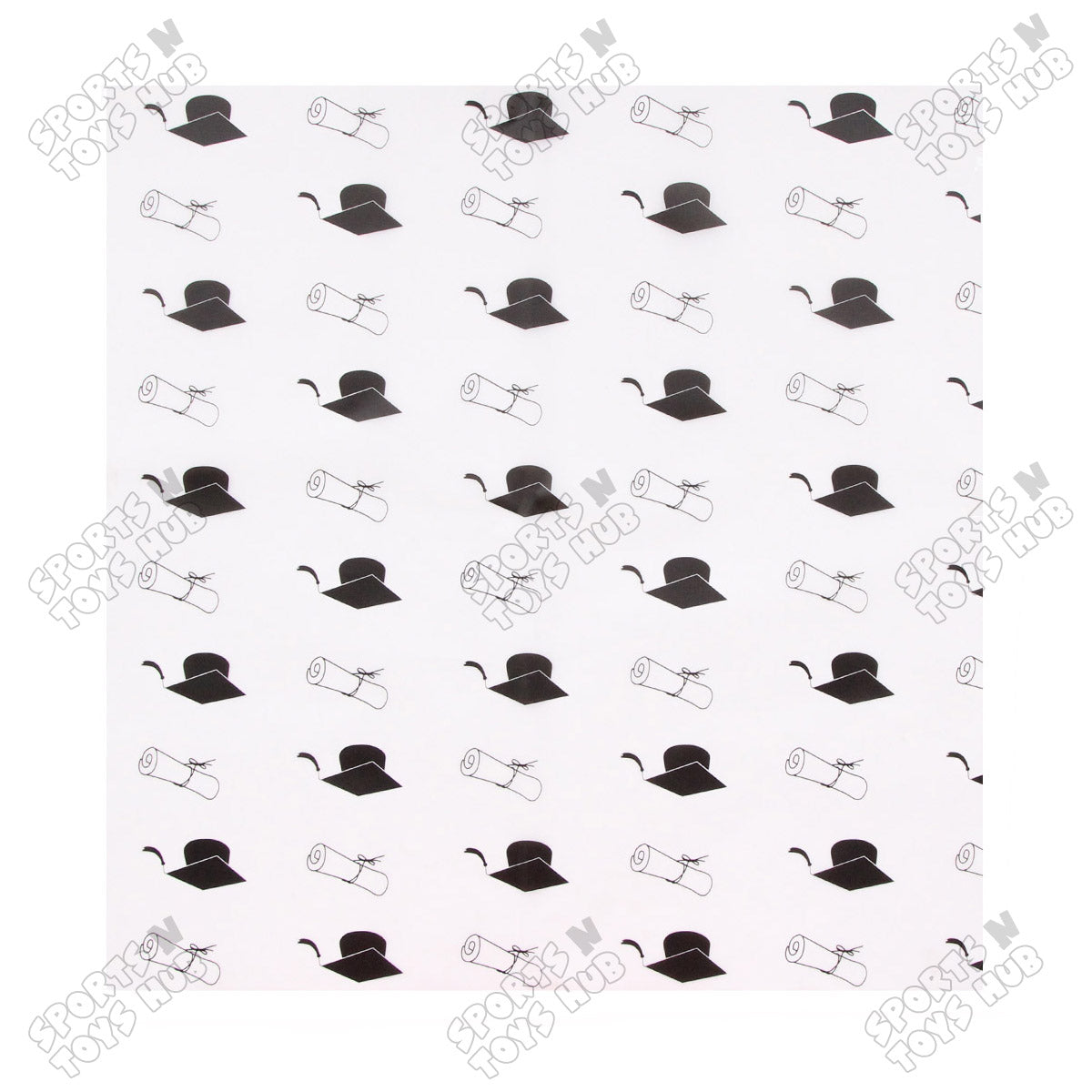 Graduation Cap & Degree Printed Translucent Sheets for Floral Wrapping or Gif Wrapping