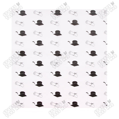 Graduation Cap & Degree Printed Translucent Sheets for Floral Wrapping or Gif Wrapping
