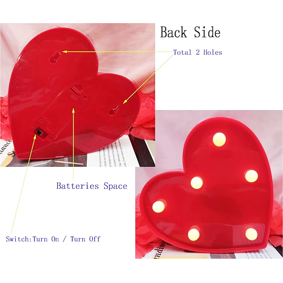 LED Heart Marquee Light
