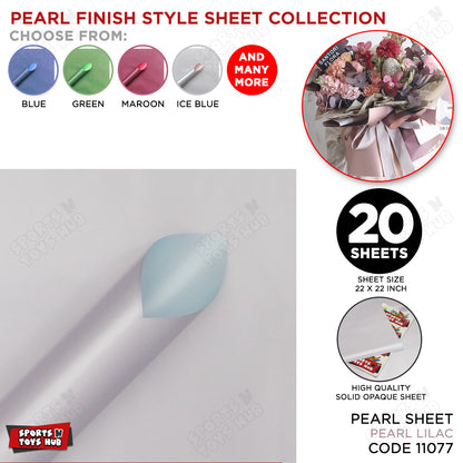Double Sided Pearl Finish Style Flower Bouquet Sheet Collection