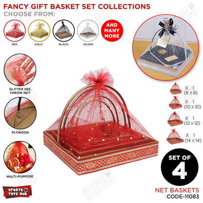 Fancy Net Red Gift Basket Set Collection