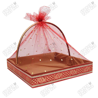 Fancy Net Red Gift Basket Set Collection