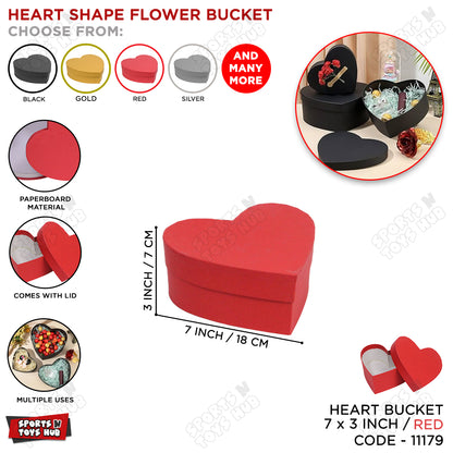 High Quality Cardboard Heart Shape Paper Flower Bouquet Bucket Gift Boxes with Lid Collection