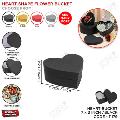 High Quality Cardboard Heart Shape Paper Flower Bouquet Bucket Gift Boxes with Lid Collection