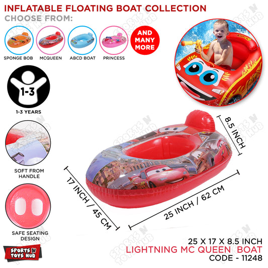 Lightning McQueen Printed Graphic Infant Floating Swim Boat