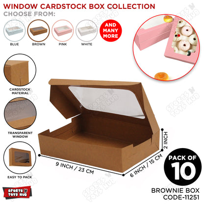 Window Brownie Box 6x9x2 Inch - Pack Of 10
