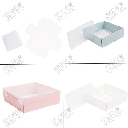 Clear Lid Box 6x6x2 Inch - Pack Of 10
