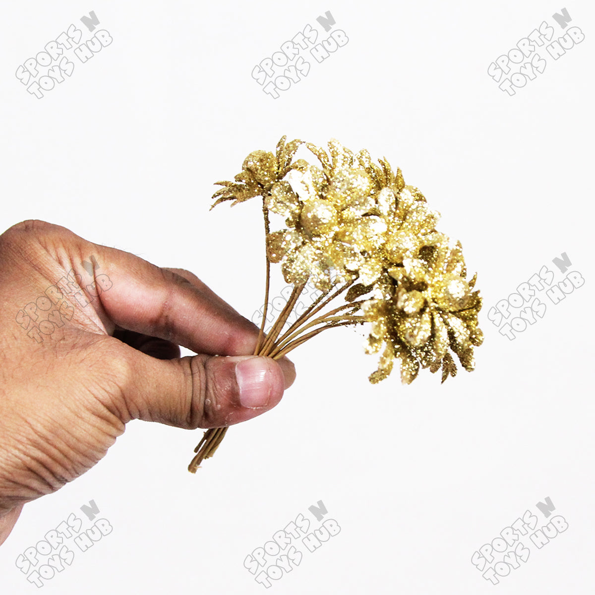 Artificial Glitter Sun Flower Style Buds for Gift Baskets & Packing Decor