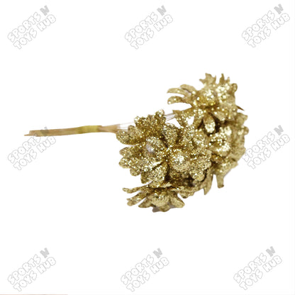 Artificial Glitter Sun Flower Style Buds for Gift Baskets & Packing Decor