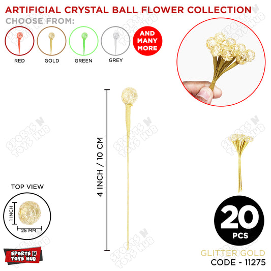 Artificial Crystal Ball Flower Multipurpose for Gift Packing or Baskets Decorations