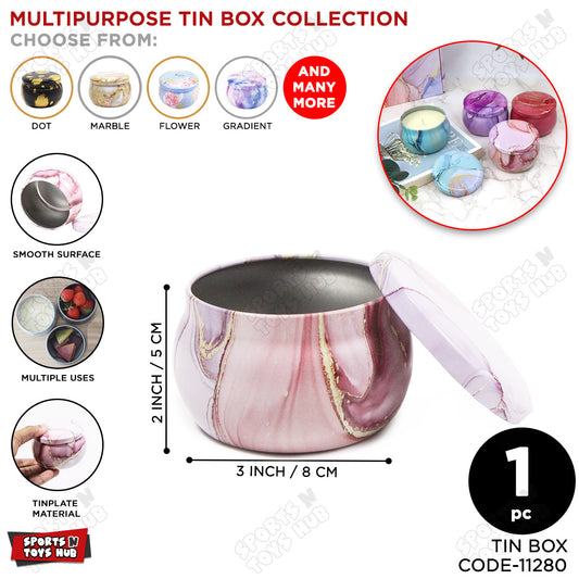 Tin Marble Pattern Multipurpose Box