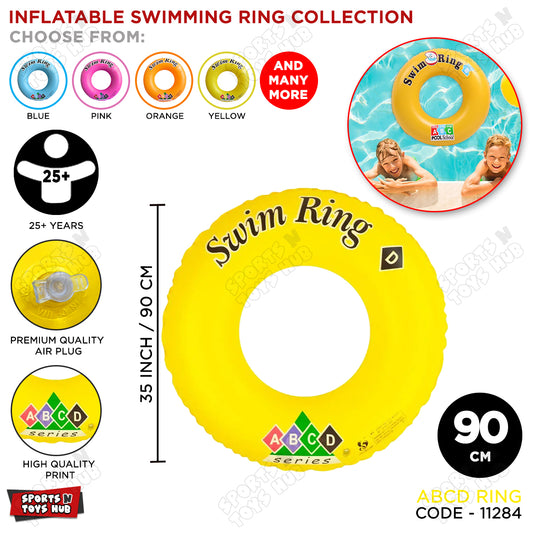 Inflatable ABCD 90 CM 25 Age Above Swimming Ring Tube