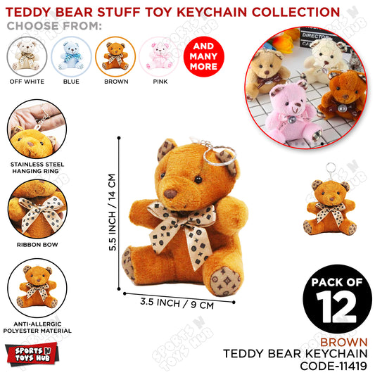 Teddy Bear Stuff Toys Keychain - Brown