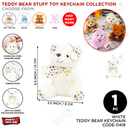 Teddy Bear Stuff Toys Keychain - White