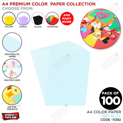 A4 Premium Color Paper – Pack of 100 Sheets